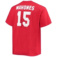Men's Fanatics Patrick Mahomes Red Kansas City Chiefs Big & Tall Player Name Number T-Shirt