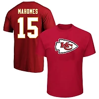 T-shirt rouge avec nom et numéro de joueur des Chiefs Kansas City Patrick Mahomes marque fanatiques pour hommes