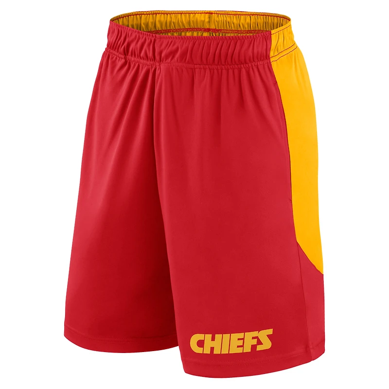 Short de lancement rouge/or pour hommes Fanatics Kansas City Chiefs