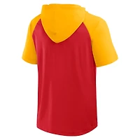 Sweat à capuche manches courtes Fanatics rouge/or pour homme des Kansas City Chiefs Prime