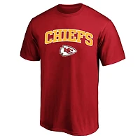 T-shirt Fanatics rouge Kansas City Chiefs pour homme, grandes tailles, logo en forme d'arche