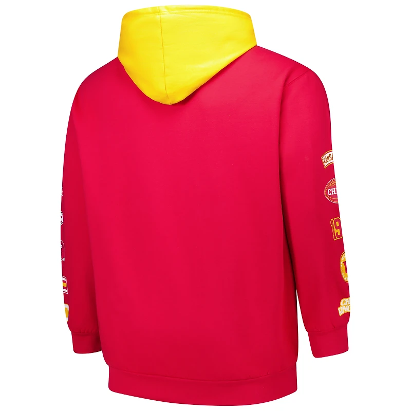 Sweat à capuche patchs Big & Tall pour hommes Fanatics Red Kansas City Chiefs