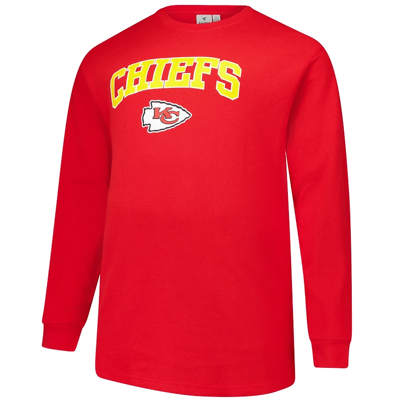 T-shirt thermique à manches longues pour homme Fanatics Red Kansas City Chiefs Big & Tall