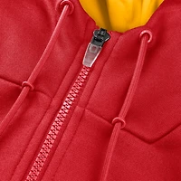 Sweat à capuche zippé rouge pour homme Fanatics Kansas City Chiefs Checkdown Pass