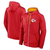 Sweat à capuche entièrement zippé Fanatics pour hommes, rouge, Kansas City Chiefs Defender