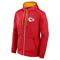 Sweat à capuche entièrement zippé Fanatics pour hommes, rouge, Kansas City Chiefs Defender