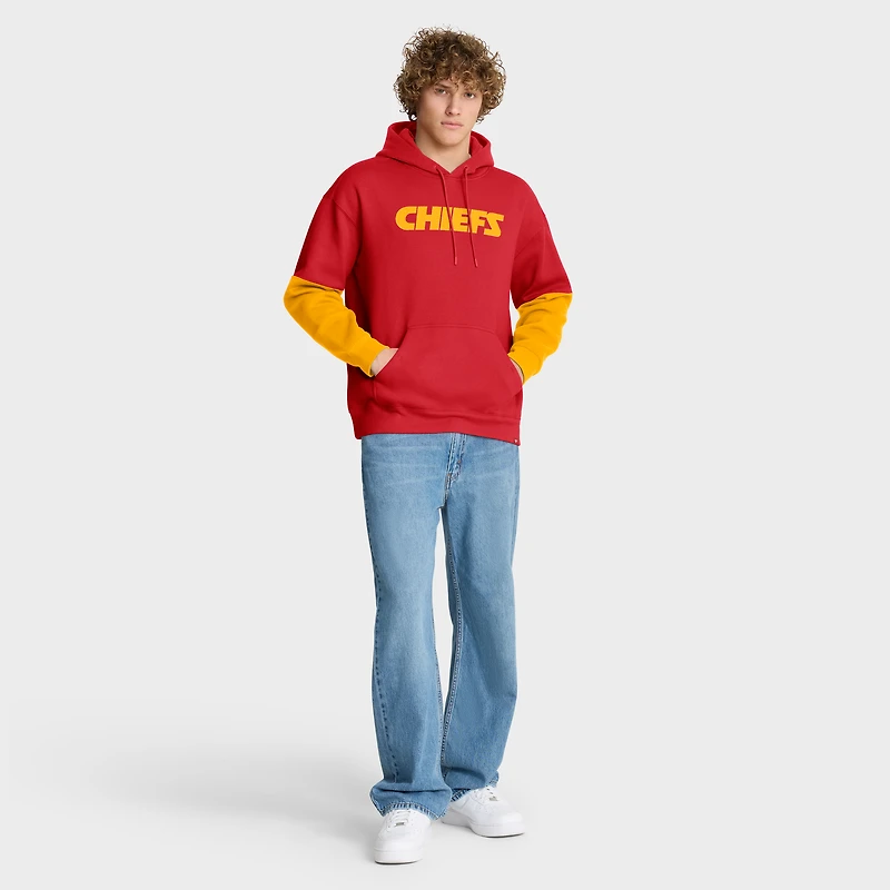 Sweat à capuche rouge Fanatics pour homme avec logo des Chiefs de Kansas City