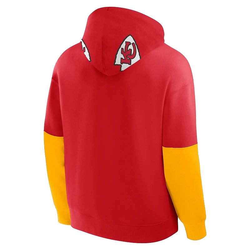 Sweat à capuche rouge Fanatics pour homme avec logo des Chiefs de Kansas City