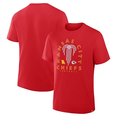 T-shirt rouge fanatique pour homme, véritable favori des Kansas City Chiefs