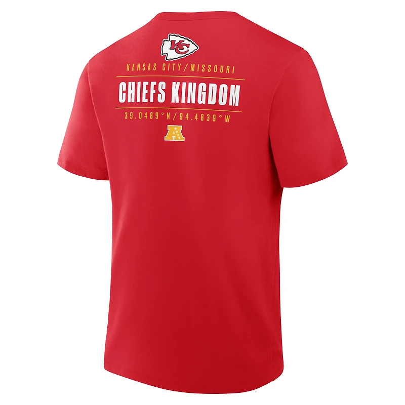 Men's Fanatics Red Kansas City Chiefs Passing Pocket Legacy T-Shirt