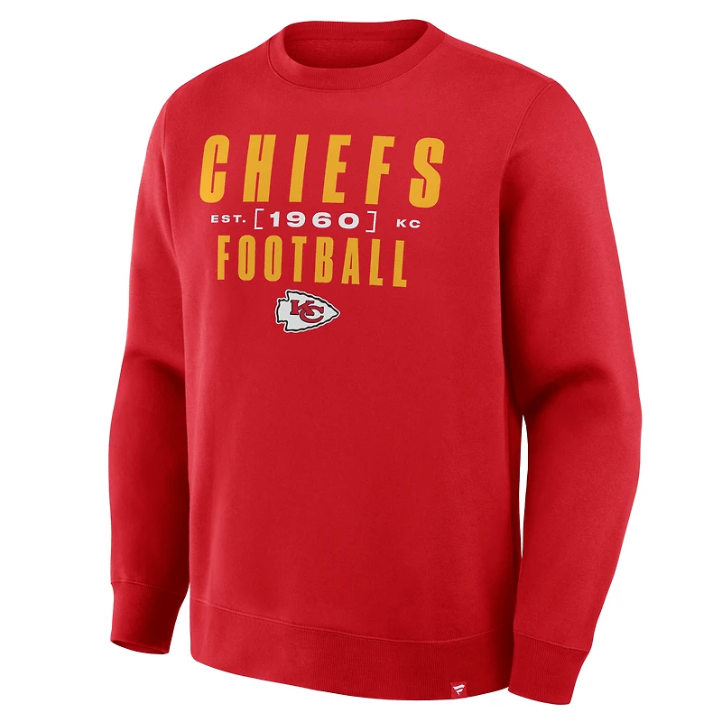 Sweat-shirt à capuche rouge Fanatics pour homme, motif Powerful Throw Legacy des Kansas City Chiefs