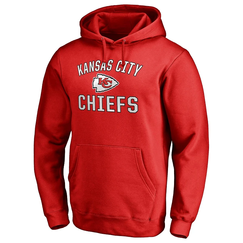 Sweat à capuche ajusté pour hommes Fanatics Red Kansas City Chiefs Victory Arch Team