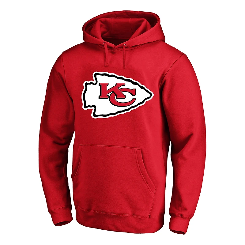 Sweat à capuche polaire Fanatics Travis Kelce rouge Kansas City Chiefs pour homme, grandes tailles, avec nom et numéro