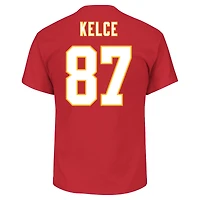 Men's Fanatics Travis Kelce Red Kansas City Chiefs Big & Tall Player Name Number T-Shirt