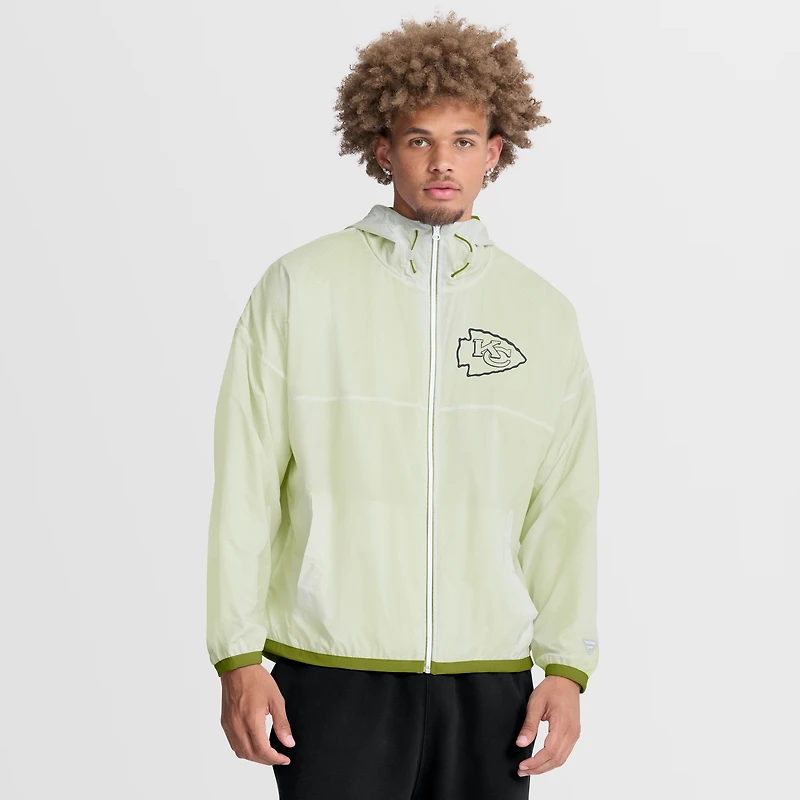 Doudoune zippée intégrale blanche Kansas City Chiefs de Fanatics pour homme