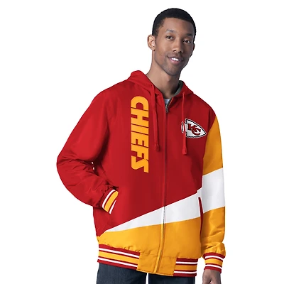 Veste à capuche réversible fermeture éclair intégrale G-III Sports by Carl Banks pour homme, rouge/anthracite, Kansas City Chiefs Dual Threat