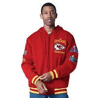Veste à capuche zippée commémorative G-III Sports by Carl Banks pour homme, rouge, l'effigie des Chiefs de Kansas City.