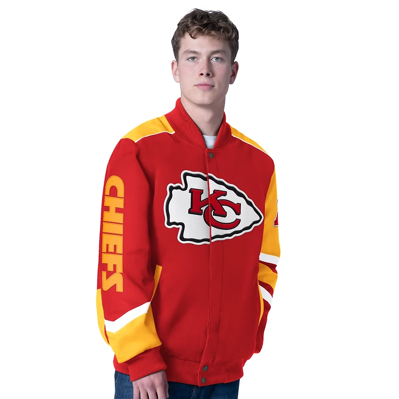 Veste de course entièrement zippée G-III Sports by Carl Banks rouge Kansas City Chiefs Prime Time pour homme