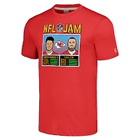 Men's Homage Patrick Mahomes & Travis Kelce Red Kansas City Chiefs NFL Jam Tri-Blend T-Shirt