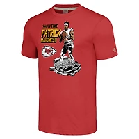 Men's Homage Patrick Mahomes Red Kansas City Chiefs Caricature Player Tri-Blend T-Shirt