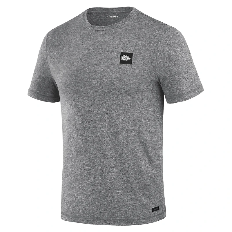 T-shirt noir J. Palmer pour homme, motif Four Down des Kansas City Chiefs