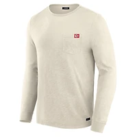 T-shirt à manches longues J. Palmer crème pour homme, Kansas City Chiefs, avec poche