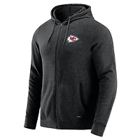 Sweat à capuche zippé tri-blend gris chiné foncé J. Palmer pour homme des Kansas City Chiefs Players Lounge