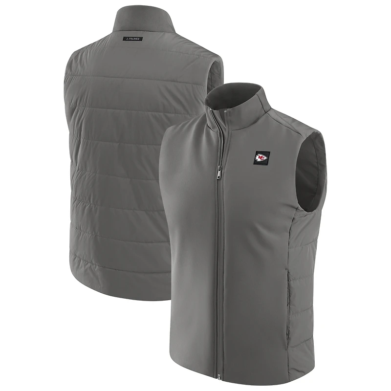 Gilet zippé pour homme J. Palmer Graphite Front Office des Chiefs de Kansas City
