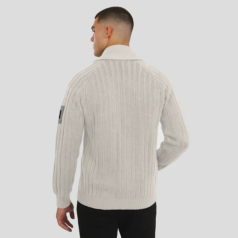Pull raglan gris J. Palmer pour homme, The Playmaker Cardigan, Kansas City Chiefs