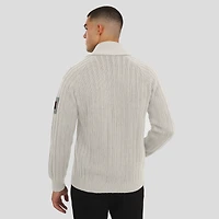 Pull raglan gris J. Palmer pour homme, The Playmaker Cardigan, Kansas City Chiefs