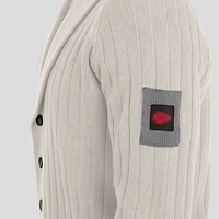 Pull raglan gris J. Palmer pour homme, The Playmaker Cardigan, Kansas City Chiefs