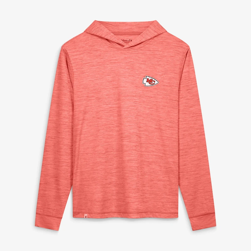 T-shirt à capuche manches longues pour homme johnnie-O Heather Red Kansas City Chiefs Talon