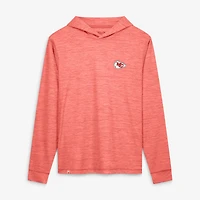 T-shirt à capuche manches longues pour homme johnnie-O Heather Red Kansas City Chiefs Talon