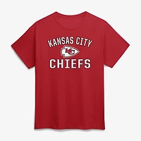 Men's Logo Athletic Red Kansas City Chiefs Cotton Victory Arch T-Shirt