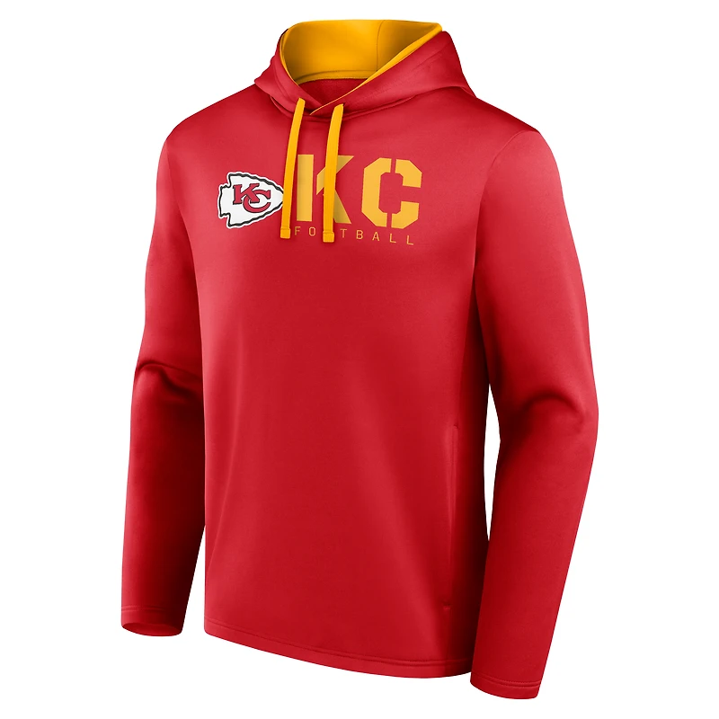 Sweat à capuche rouge athlétique avec logo pour homme des Chiefs de Kansas City