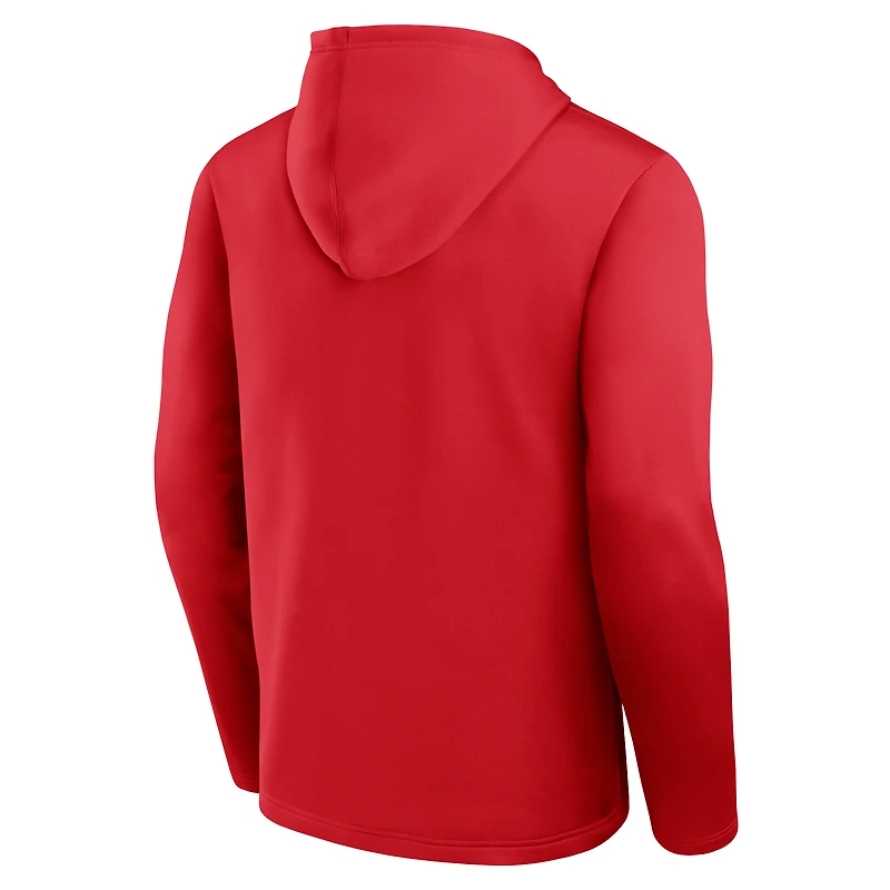Sweat à capuche rouge athlétique avec logo pour homme des Chiefs de Kansas City