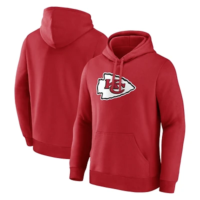 Men's Logo Athletic Red Kansas City Chiefs Primary Hoodie