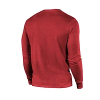 T-shirt rouge à manches longues en trois mélanges Majestic Threads pour hommes des Chiefs de Kansas City Super Bowl LVIII