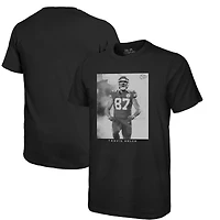 T-shirt surdimensionné avec graphique Majestic Threads Travis Kelce pour hommes, noir, Kansas City Chiefs Player Graphic
