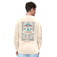 T-shirt Henley à manches longues Margaritaville Cream pour homme, Kansas City Chiefs Five O'Clock