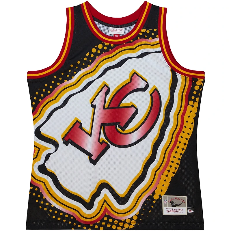 Men's Mitchell & Ness Black Kansas City Chiefs Big Face 7.0 Fashion Tank Top
