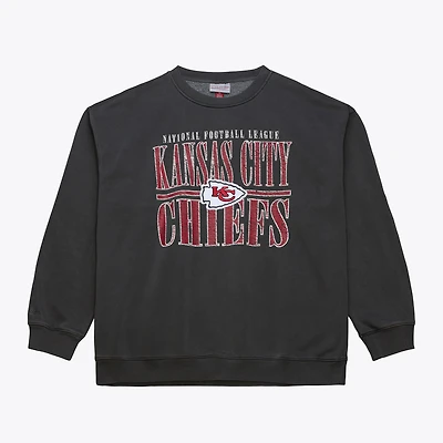 Men's Mitchell & Ness Black Kansas City Chiefs Downtown Collection Fleece Sweatshirt