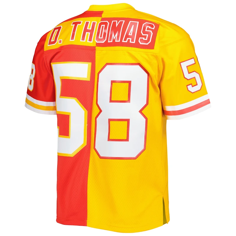 Maillot réplique Mitchell & Ness Derrick Thomas rouge/or des Kansas City Chiefs de 1994, édition limitée Legacy, pour homme.