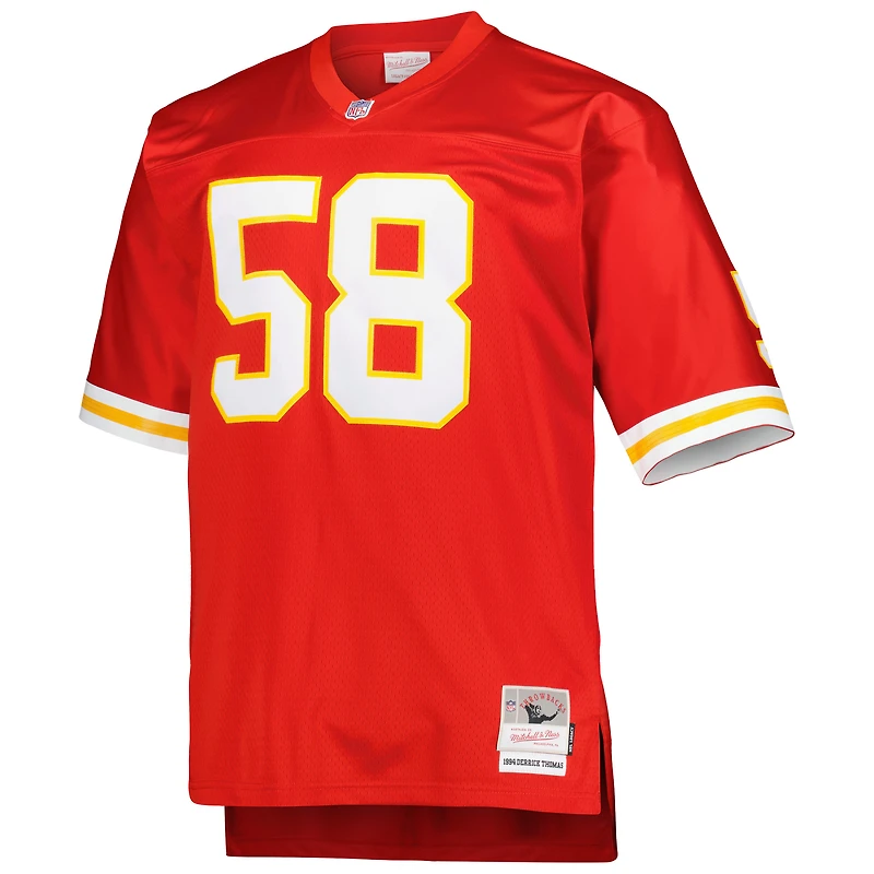 Maillot de réplique joueur retraité Mitchell & Ness Derrick Thomas Red Kansas City Chiefs Big Tall 1994 pour hommes