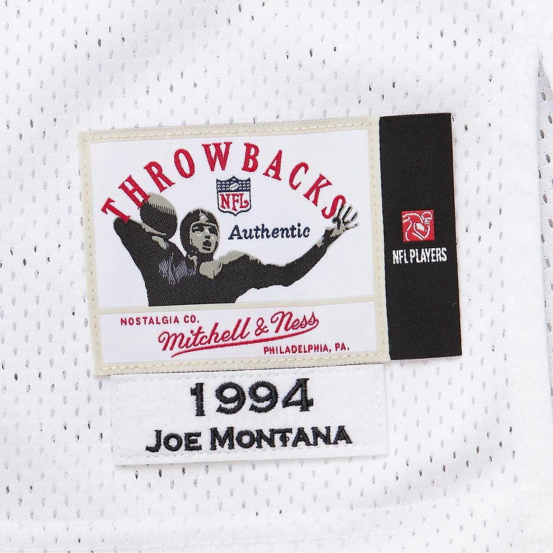 Men's Mitchell & Ness Joe Montana White Kansas City Chiefs 1994 Authentic Throwback Retired Player Jersey