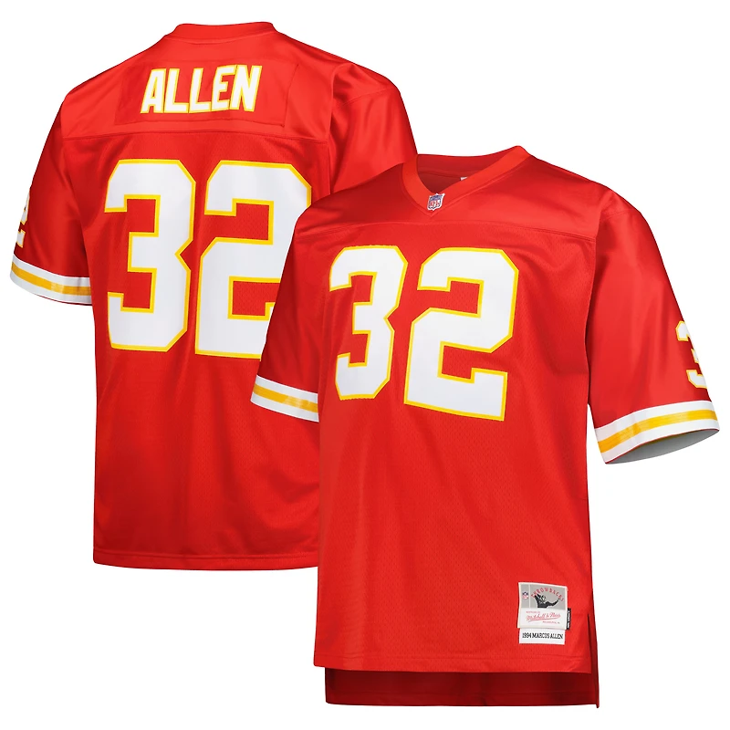 Maillot de réplique joueur retraité Mitchell & Ness Marcus Allen rouge des Chiefs Kansas City Big Tall 1994 pour hommes