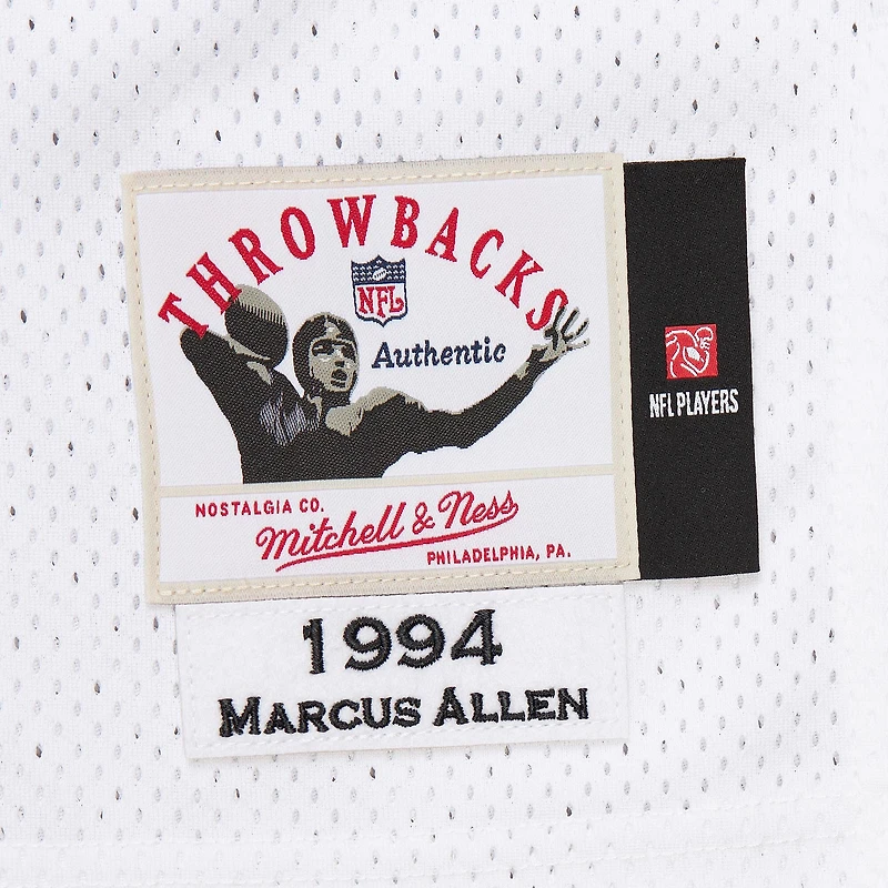 Men's Mitchell & Ness Marcus Allen White Kansas City Chiefs 1994 Authentic Throwback Retired Player Jersey