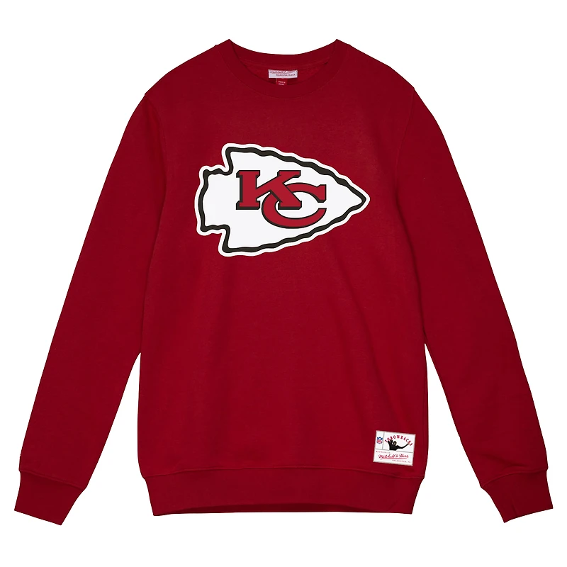 1 sweat-shirt en polaire basique rouge Kansas City Chiefs de Mitchell & Ness