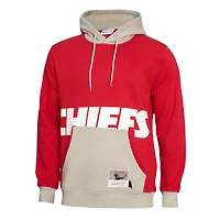 Chandail à capuchon Big Face 5.0 des Chiefs de Kansas City Mitchell & Ness pour homme, rouge