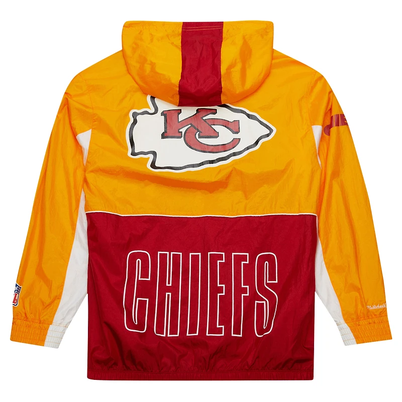 Coupe-vent zippé haut de gamme Big Shot pour homme des Kansas City Chiefs Mitchell & Ness, rouge